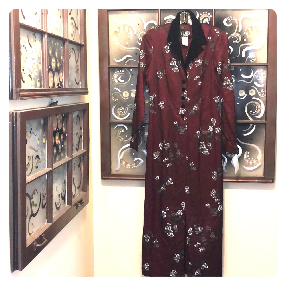 Long kimono-style button front duster